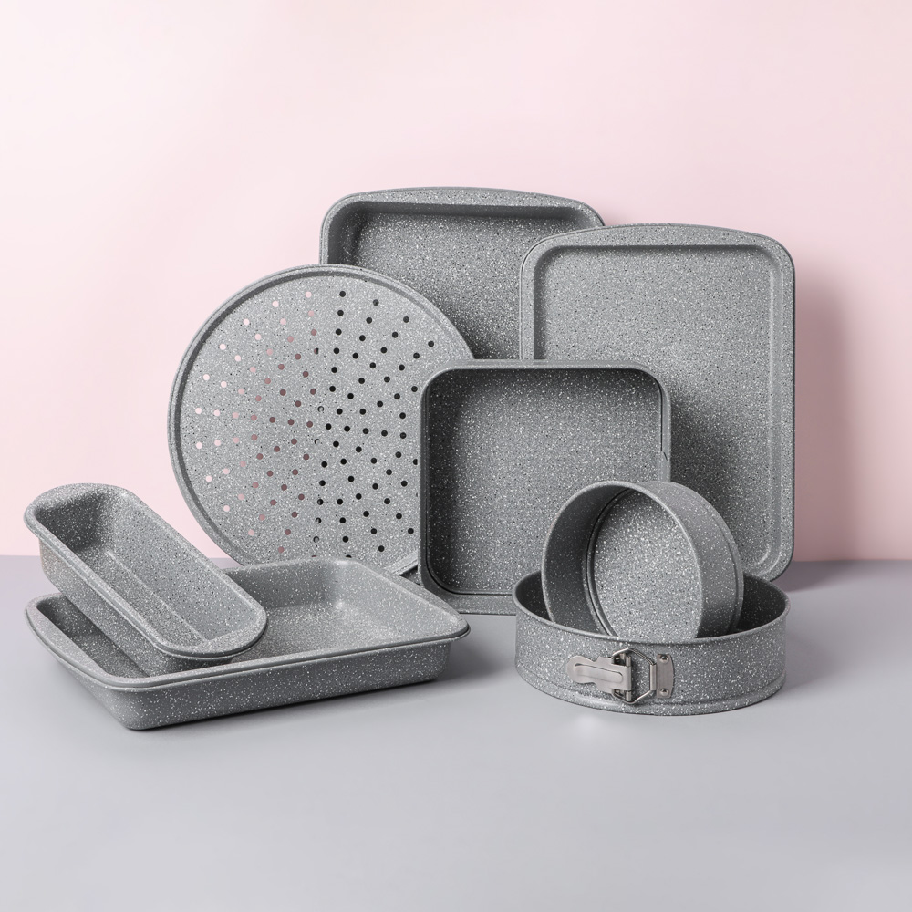 SATOSHI Буко Форма для выпечки круглая разъемная, угл.сталь, 24х6,5см, антиприг. покрытие "Мрамор" - #13