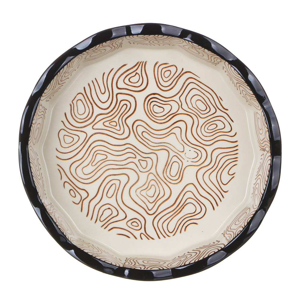 MILLIMI Форма для запекания и сервировки круглая, керамика, 22х4,5см, шоколад - #2