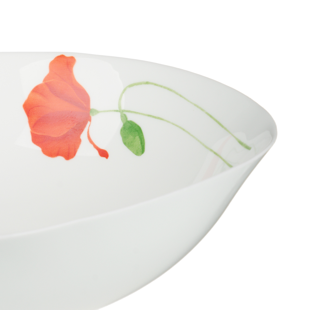 MILLIMI Маки Салатник, опаловое стекло, 1430мл, 23х6.7см, квадратная форма - #2