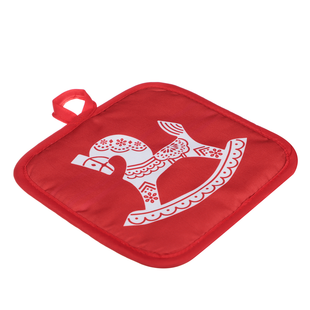 PROVANCE Красный конь Прихватка, 17х17см, 100% полиэстер - #3