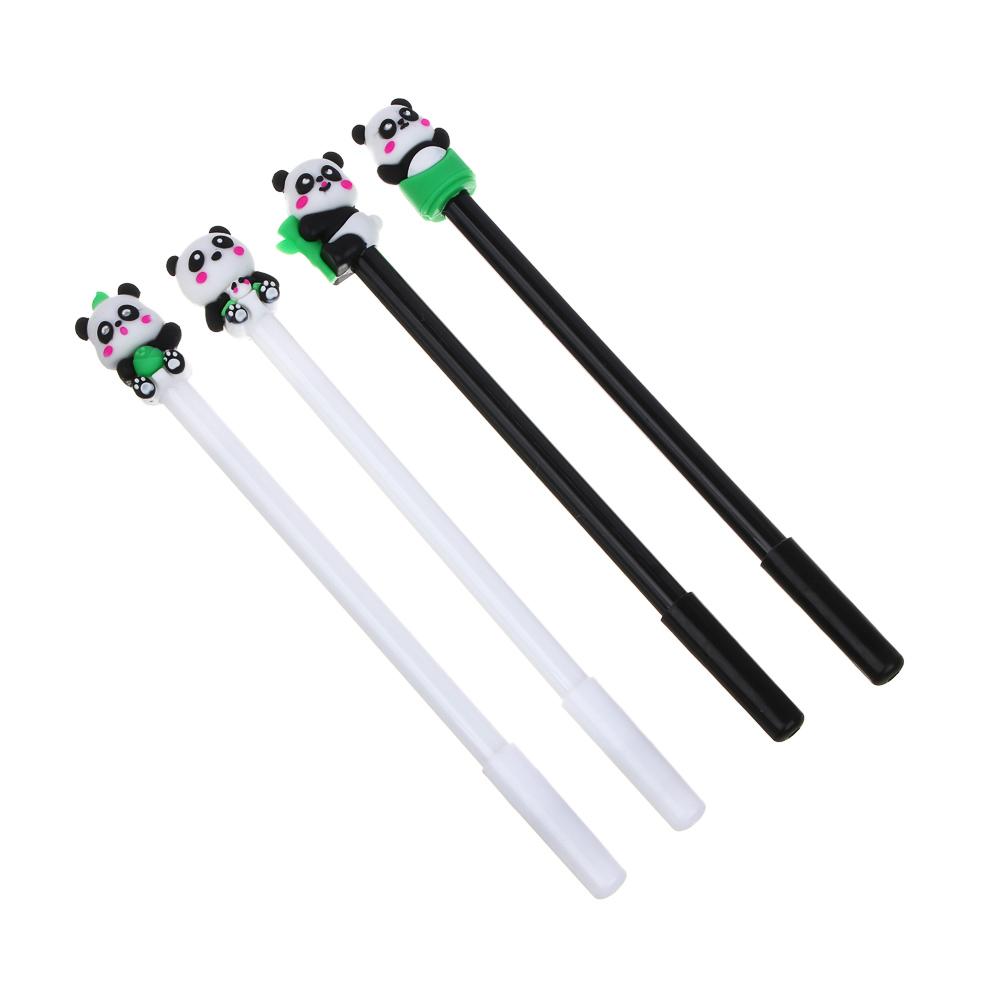 Ручка гелевая синяя, с наконечником в форме панды, 4 дизайна - #1