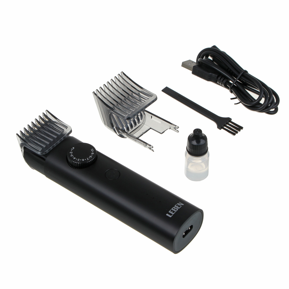 LEBEN Машинка для стрижки, 600 мА/ч, 2 часа работы, сталь, 3 Вт, влагозащита - #6