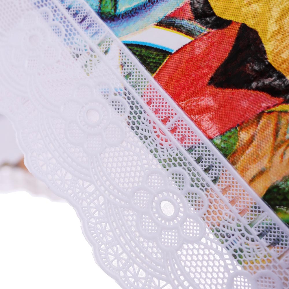 PROVANCE Скатерть ПВХ 140х140см "Настроение" с ажурной каймой, 6 дизайнов - #8