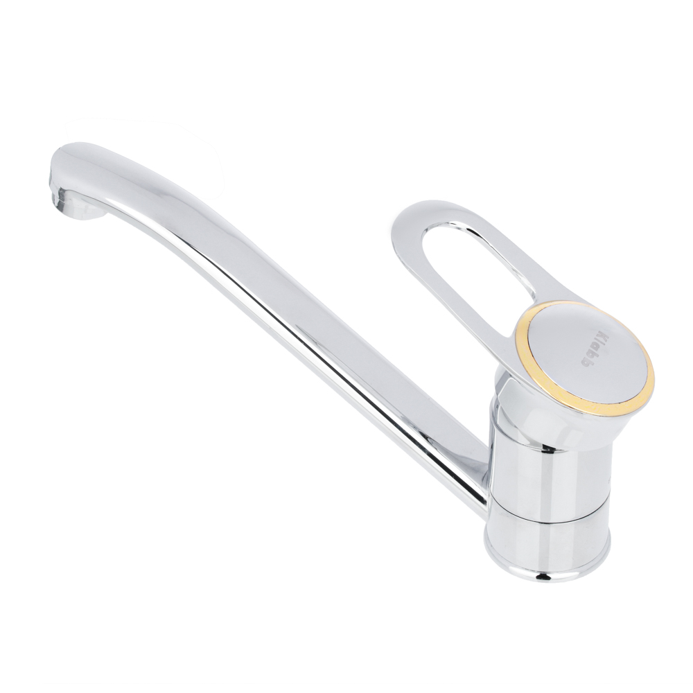 Смеситель для кухни, однорычажный, низкий излив 25см, хром/золото, 1S25/0 - #2