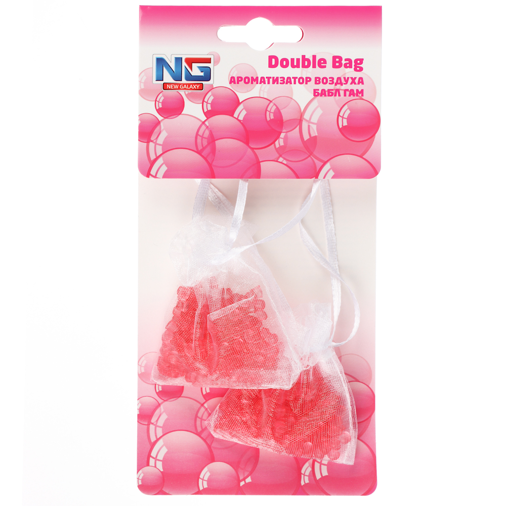 NEW GALAXY Ароматизатор воздуха пакетики Double Bag, 2х10 гр., бабл гам - #1