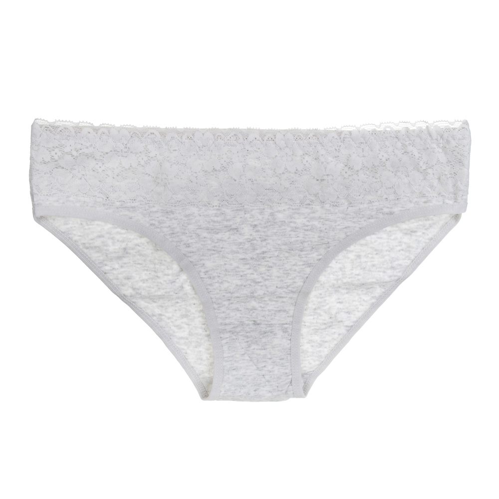 GALANTE Трусы-слипы женские с декором, р.46, 95%хлопок, 5%спандекс, серый НБ25-12 - #1
