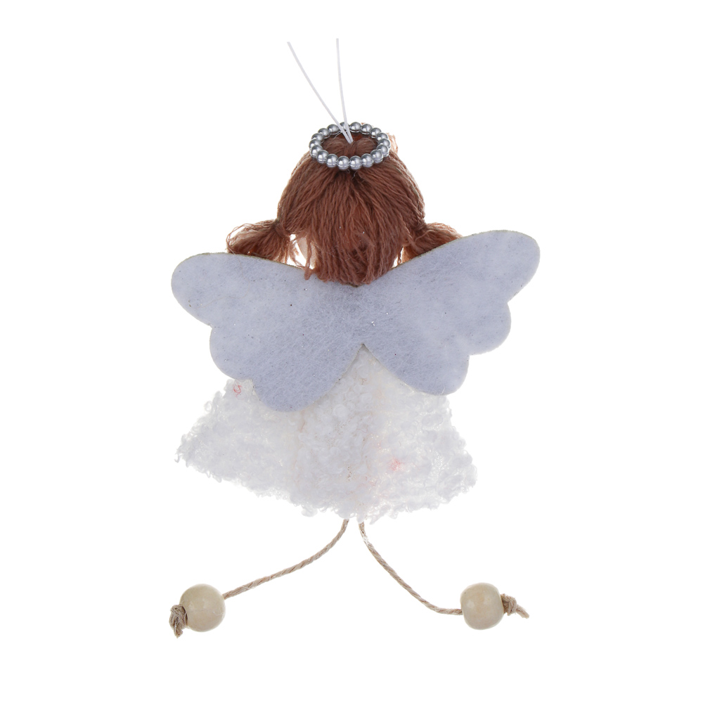 СНОУ БУМ Сувенир елочный Ангел 15 см, полиэстер, белый, 3 вида - #4