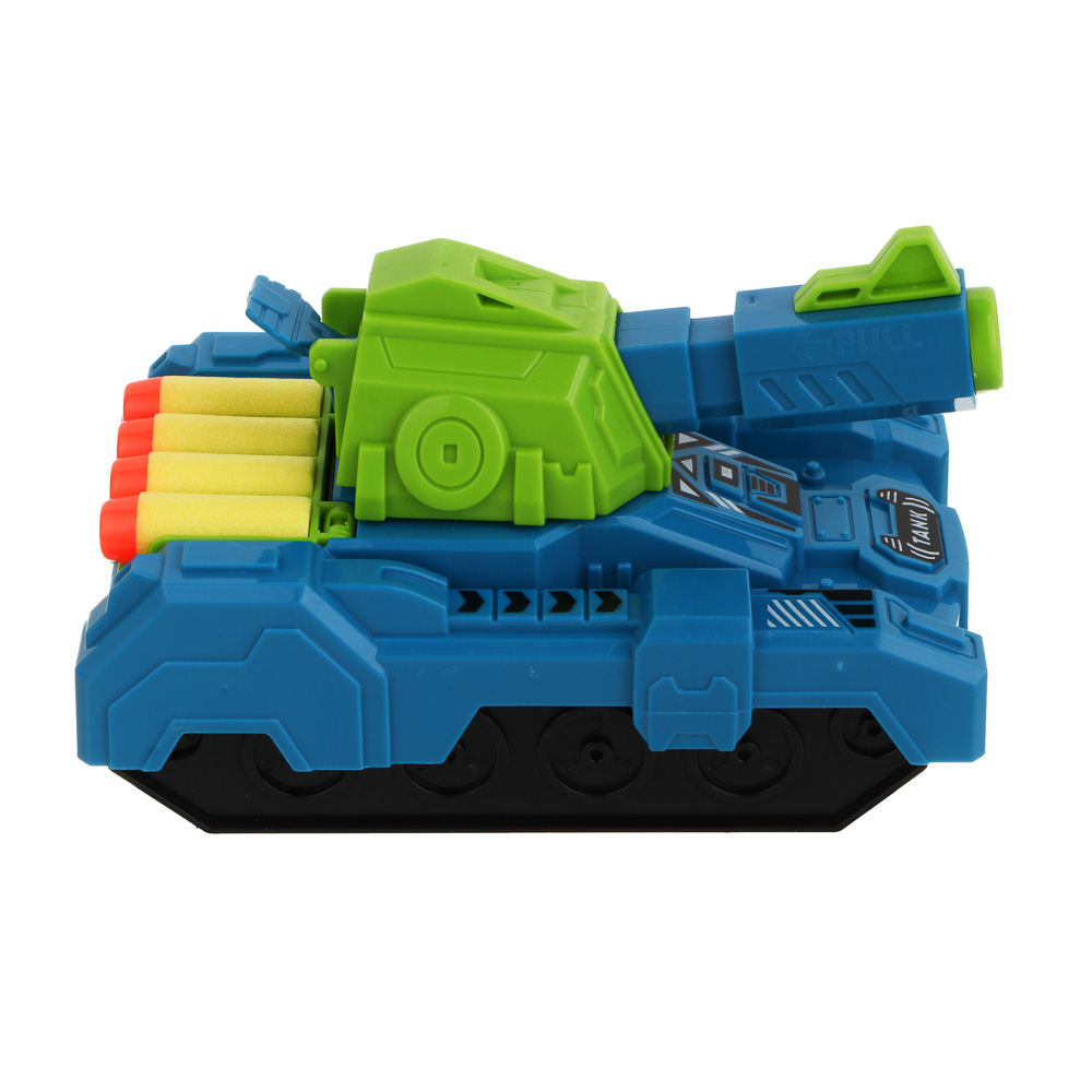 ИГРОЛЕНД Танк инерционный, стреляет мягкими пулями, трещотка, АБС-пластик, ЭВА, 14х8х8 см, 2 дизайна - #3