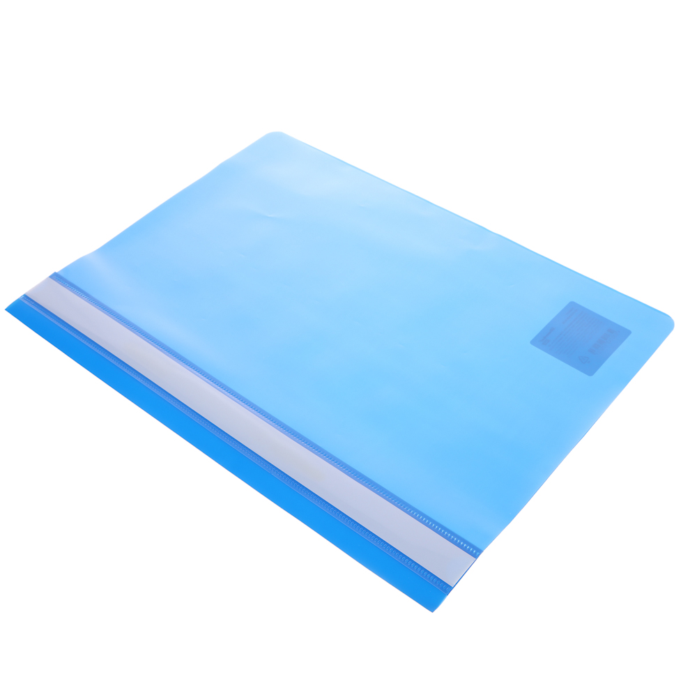 Папка-скоросшиватель с прозрачным верхним листом, Silwerhof Eco, А4, до 100 листов, 130 мкм, cиний - #2