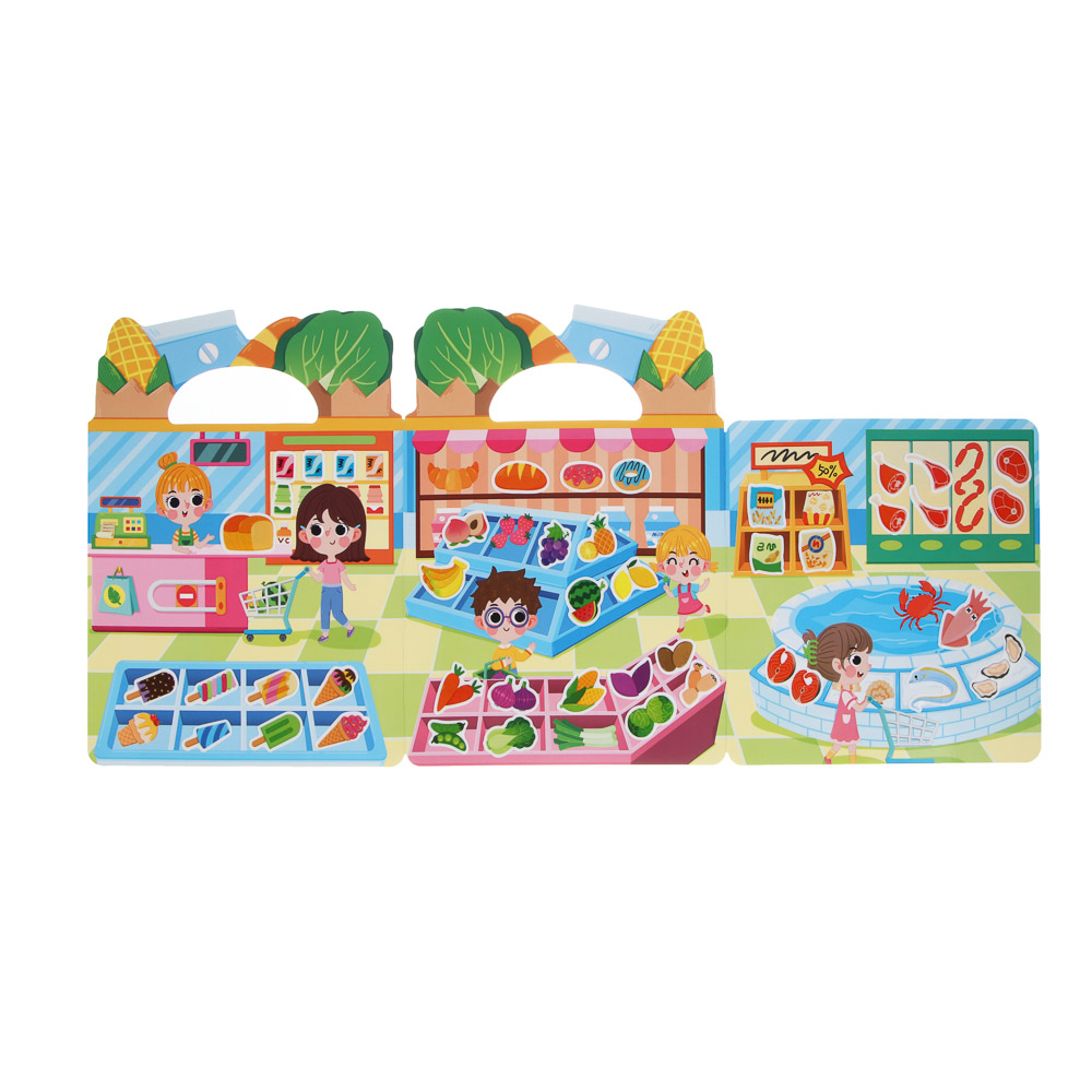 Набор многоразовых наклеек бумага, картон, 22,5х30х0,4см, 5 дизайнов - #14