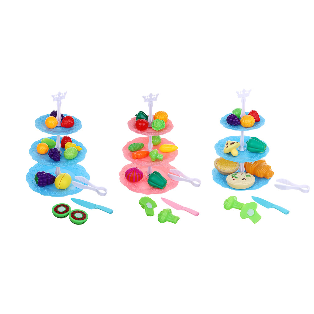 ИГРОЛЕНД Продукты на подставке "Вкусняшки", с аксессуарами в пакете, PP, PVC,21х26 см, 3 диз - #2