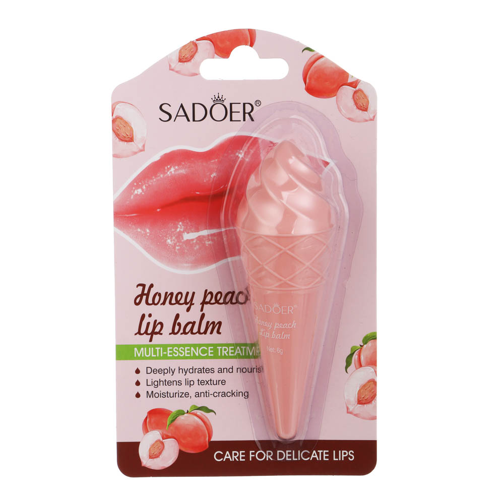 Бальзам для губ питательный с ароматом медового персика тм Sadoer, 6гр - #6