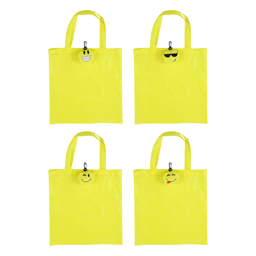 VETTA Сумка складная, смайлик, 39х40 см, ручка 25 см - #1