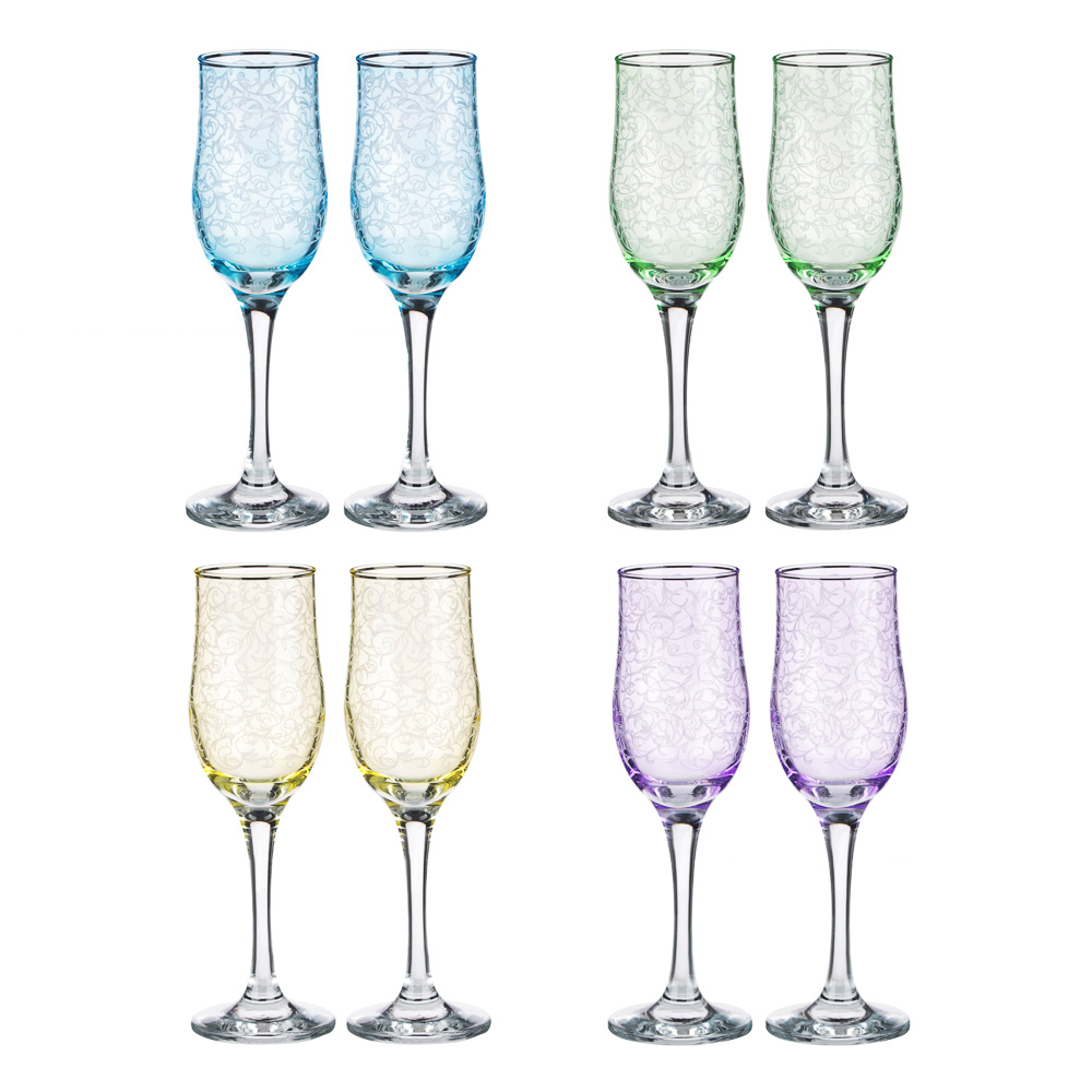 Набор бокалов для шампанского, с гравировкой, 2 шт, 200 мл - #1