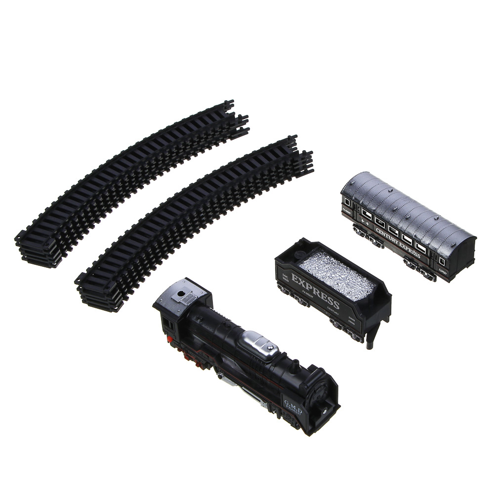 ИГРОЛЕНД Железная дорога "Ретро", движение ,свет , 2АА, PP, HIPS, 35,7х24х4,3см - #7