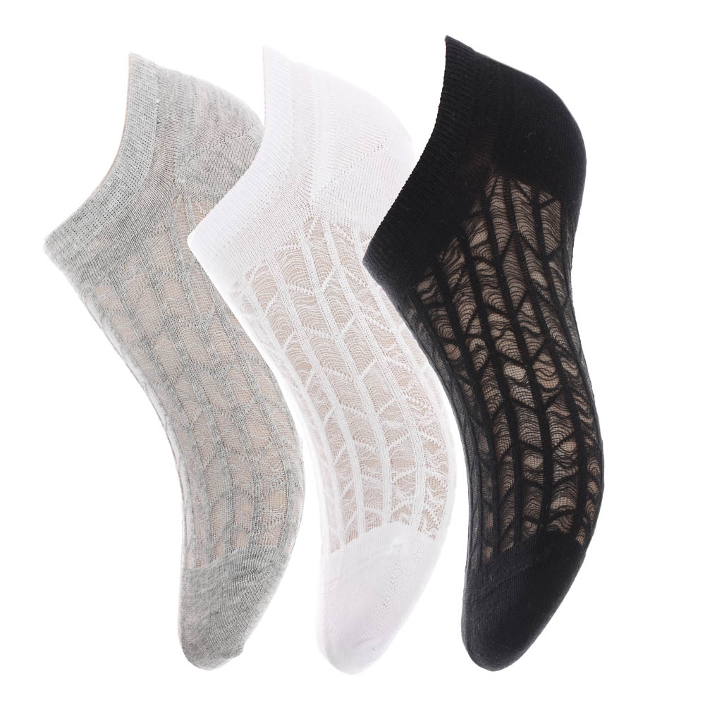 Носки-подследники, сетка, тм Turkan, р. 36-41, 90%хлопок, 8% п/а, 2%лайкра,цвета в ас-те, WJ1053 - #1