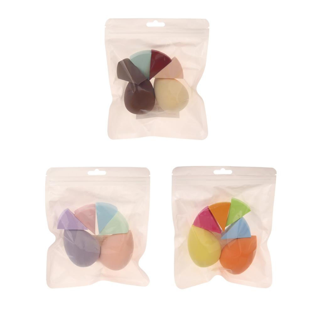 Набор спонжи для макияжа 6 шт тм ЮНИLOOK (блендер 6х4см 2 шт, спонж 4х1,8х3см 4 шт), 3 цвета - #8