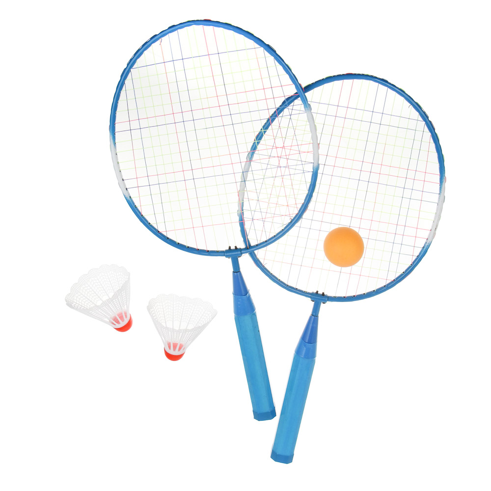 Набор для бадминтона для детей, тм BY SPORT, 2 ракетки, 2 волана, 1 мяч, пластик, 2 цвета - #3
