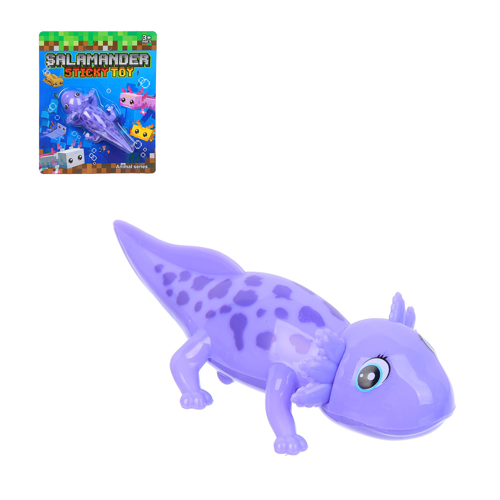 ИГРОЛЕНД Игрушка антистресс липкие лапки "Аксолотли", TPR, пластик, 17х3х14см, 5 дизайнов - #1
