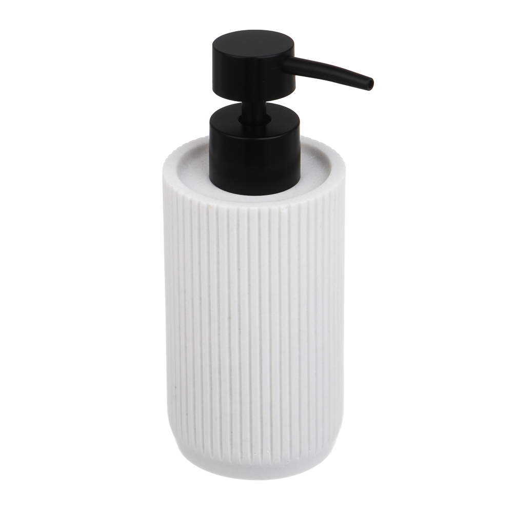 Диспенсер для жидкого мыла тм VETTA Дакота, 250мл, смола (полирезин), белый, 6,5x6,5x16,5см - #1