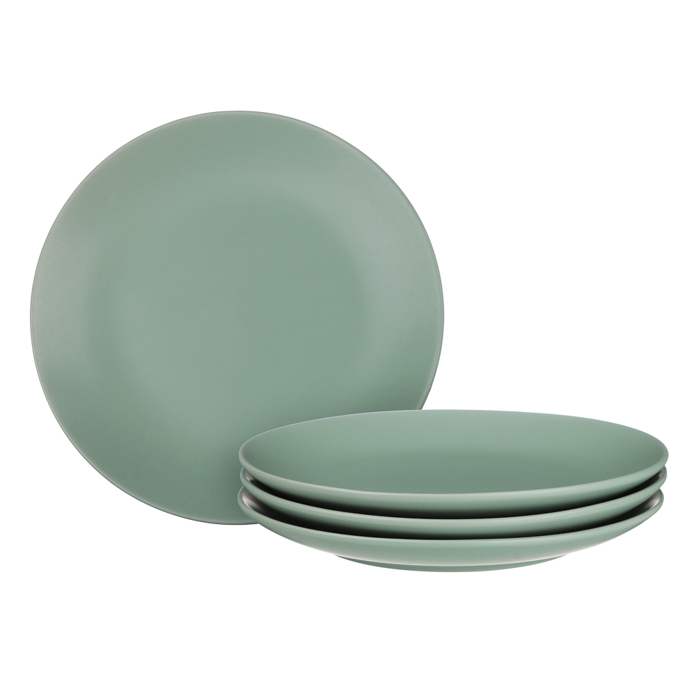 MILLIMI Набор стол.посуды 16пр(тар26см*4, тар20см*4, салатн650мл*4, кружка340мл*4) керамика, оливков - #2