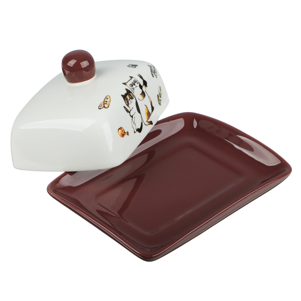 Масленка 17х12,5х8,3см, тм MILLIMI Котовасия, керамика - #4