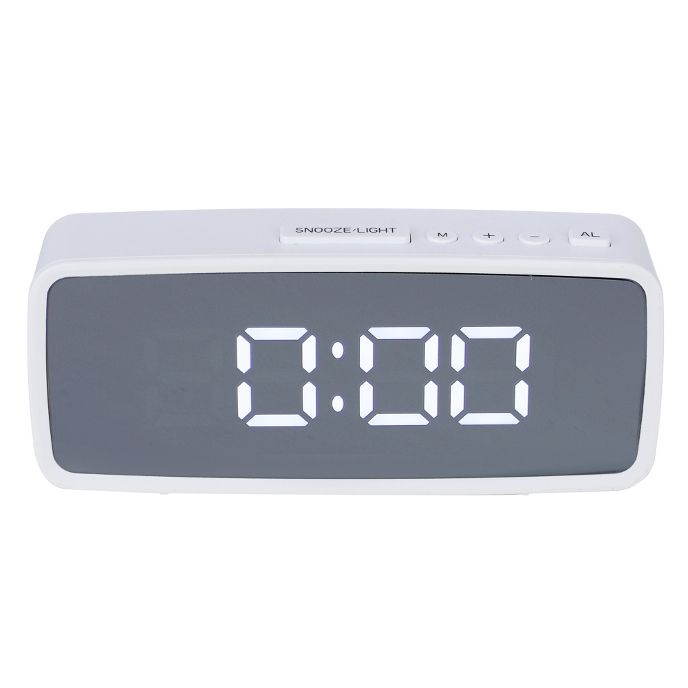LADECOR CHRONO Будильник электронный, 14x5,7 см, USB/3xAAA, пластик, цвет белый, арт.1 - #2