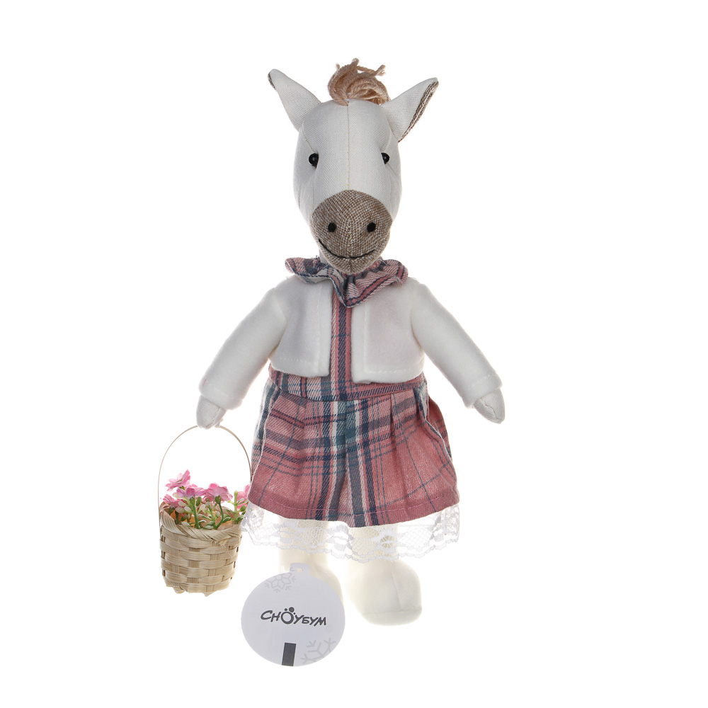 СНОУ БУМ Сувенир Лошадка в платье 13x12x30 см, полиэстер, 26-741 - #7