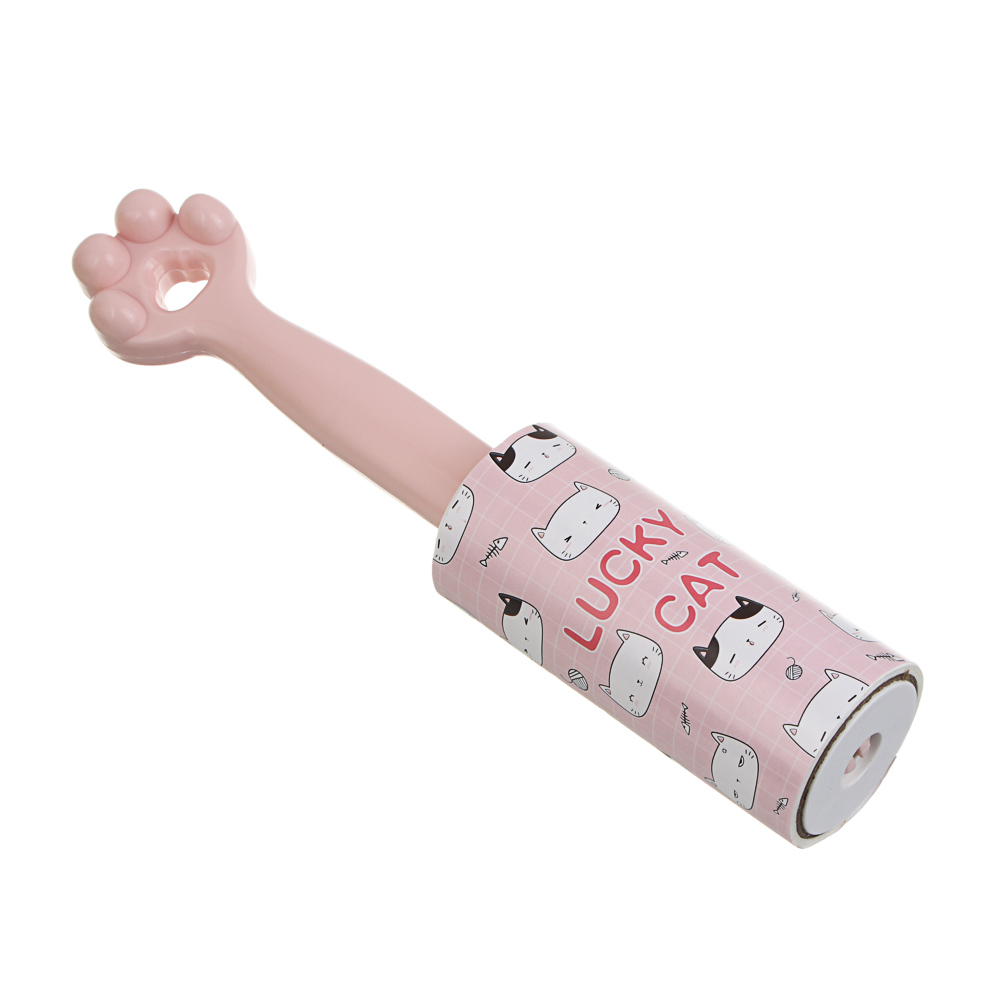 Ролик для чистки одежды с кошачьей лапкой + 2 сменных блока, 40 листов, пластик - #6