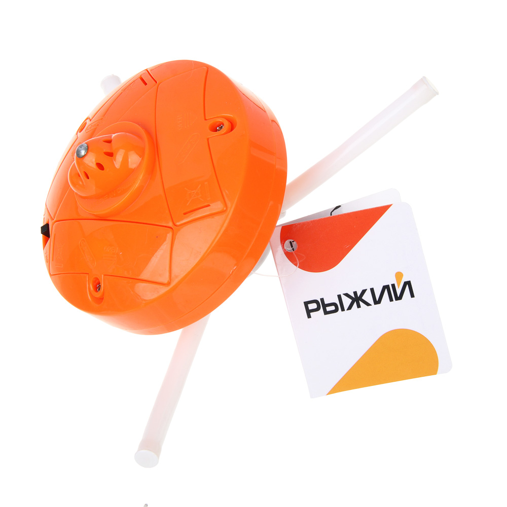 ИГРОЛЕНД Рыжий Волчок музыкальный светящийся, 6,6x6,8x11,3 см, 3xАА, ABS - #3