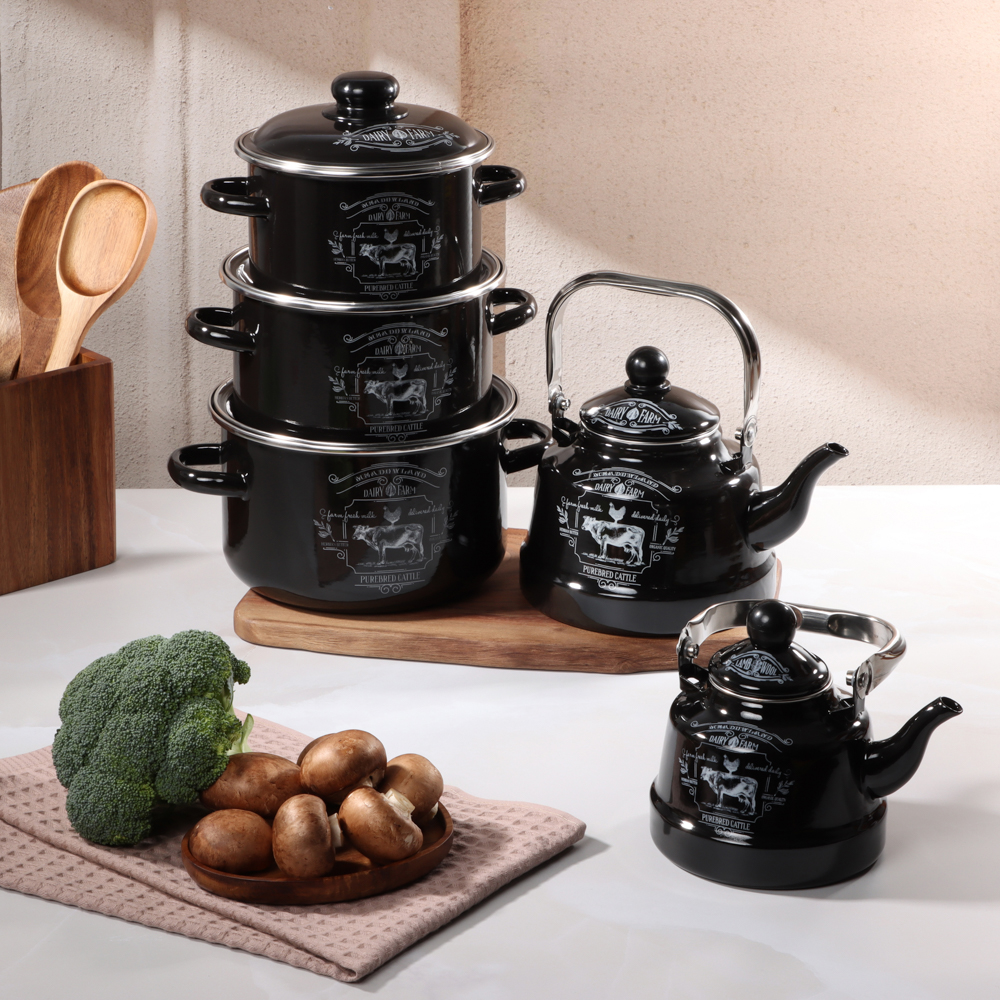 VETTA Ранчо Чайник эмалированный 1,1 л, 3 дизайна, индукция - #8