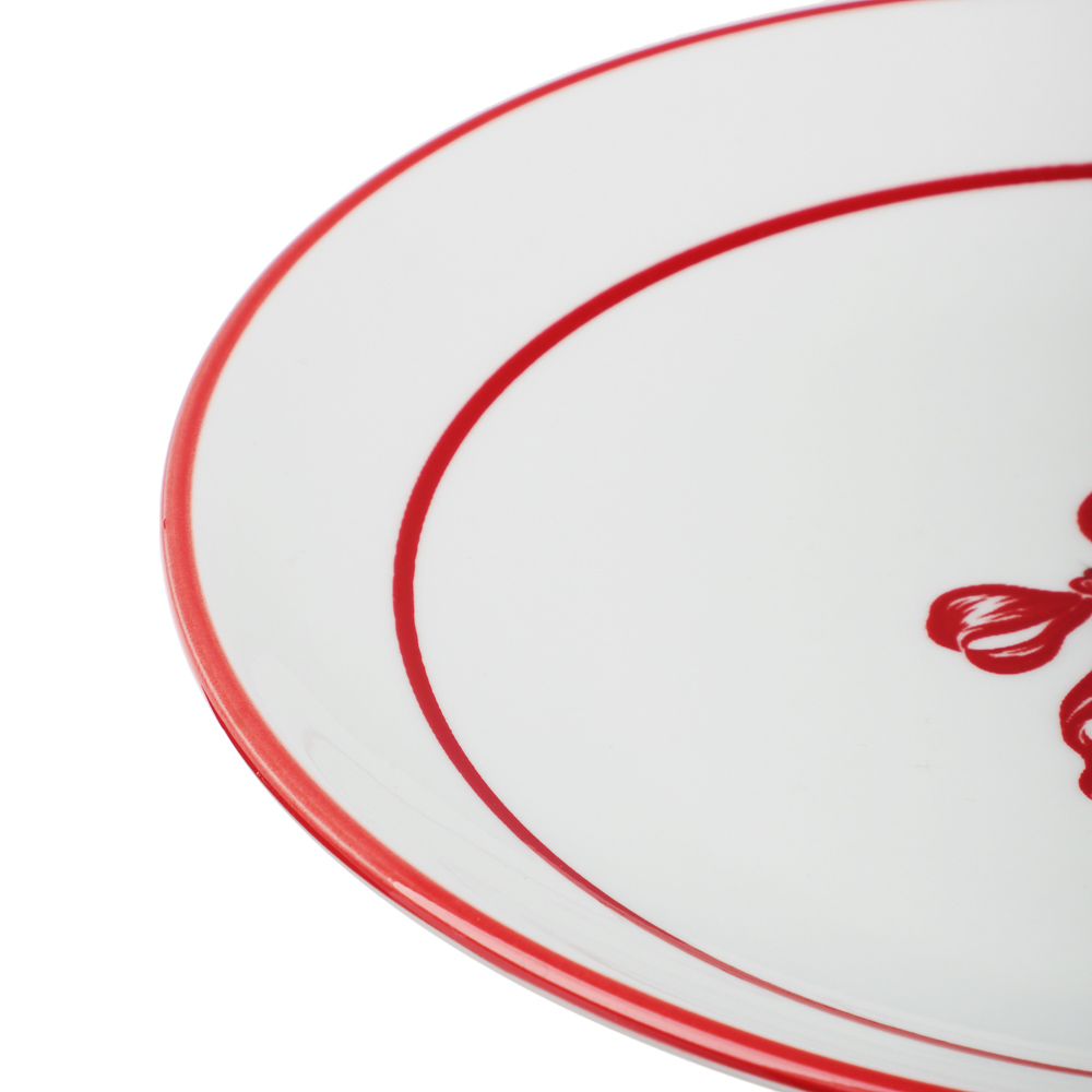 Тарелка закусочная Черри тм MILLIMI, 19,5см, фарфор, белый - #3
