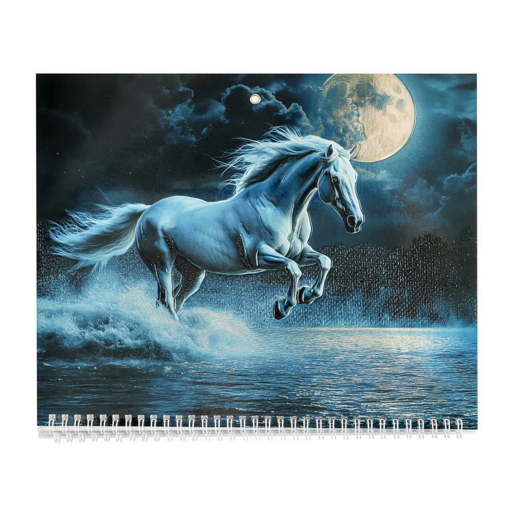 Календарь квартальный Символ Года 2026, 31x68см, тиснение с металлизированным покрытием - #2