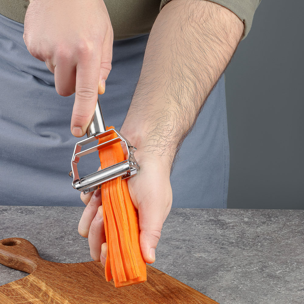 SATOSHI Овощечистка 5 в 1, 18х8см, 2 лезвия, нерж.сталь - #11