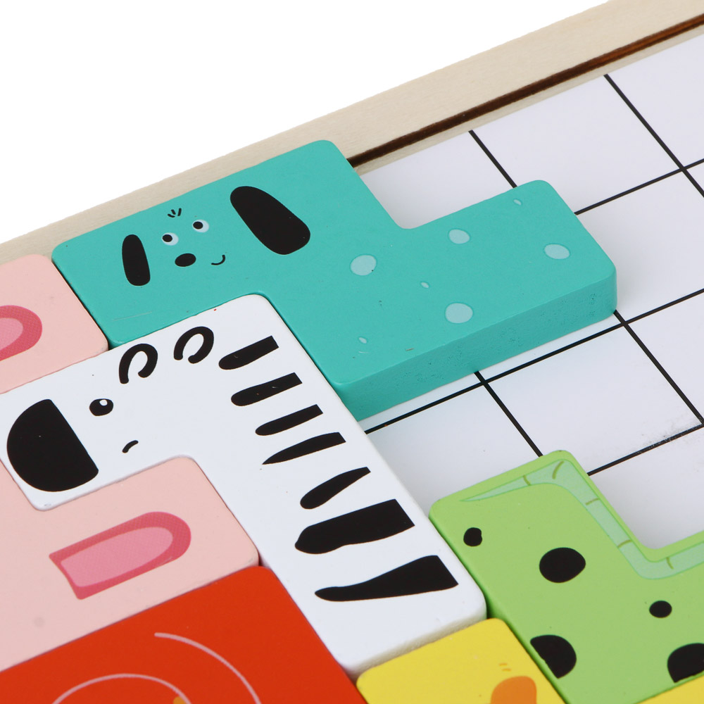 ИГРОЛЕНД Развивающая игра на логику с заданиями 19х19х2см, дерево, 2 диз. - #7