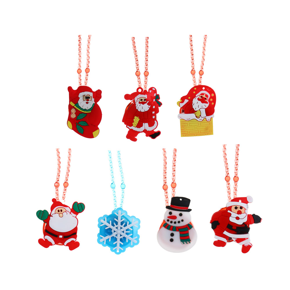 СНОУ БУМ Новогодняя подвеска с подсветкой LED, 3-5см, пластик, 3хAG3, 3 режима, ассортимент дизайнов - #1