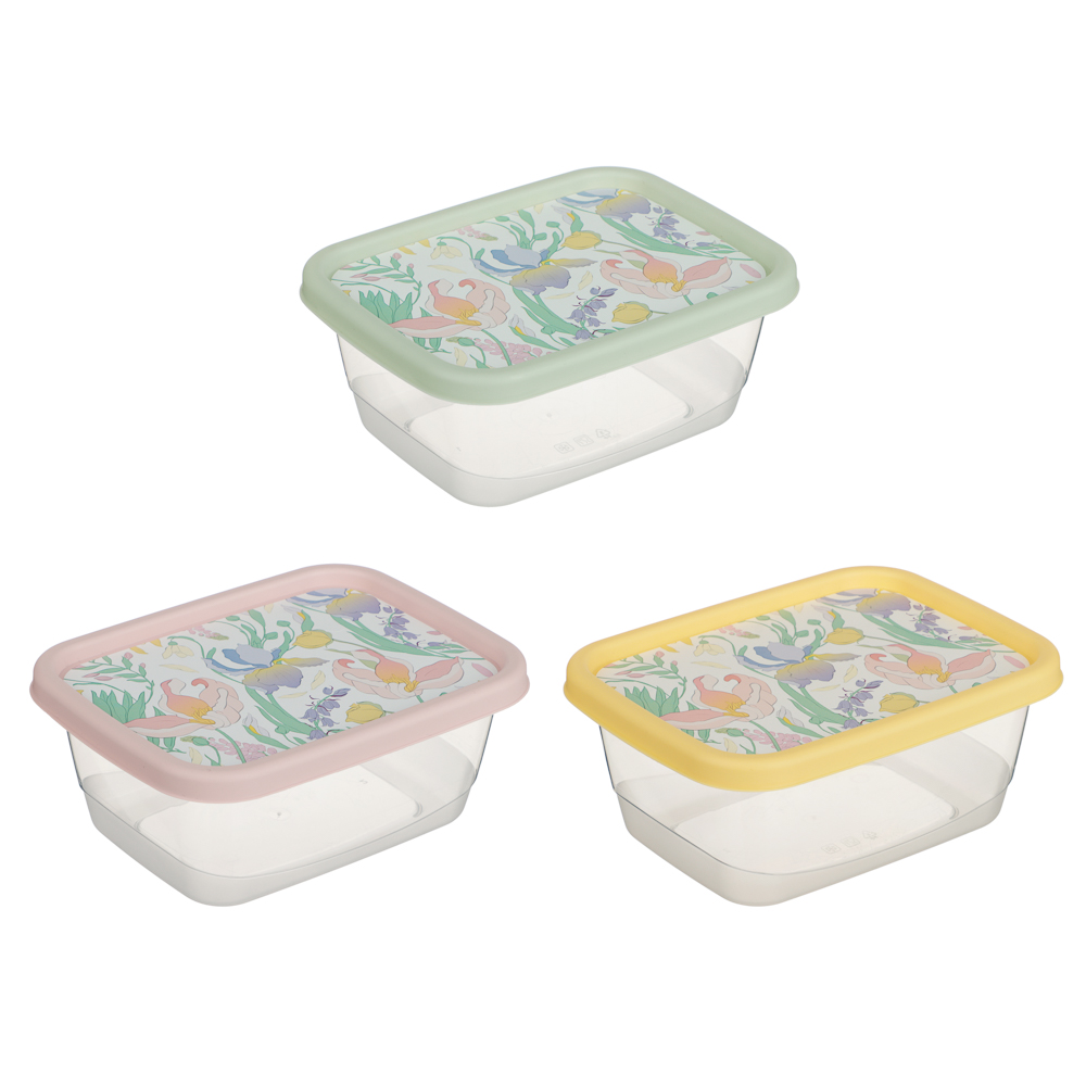 Ботаника Контейнер для продуктов прямоугольный 0,5л, пластик, 3 цвета - #1