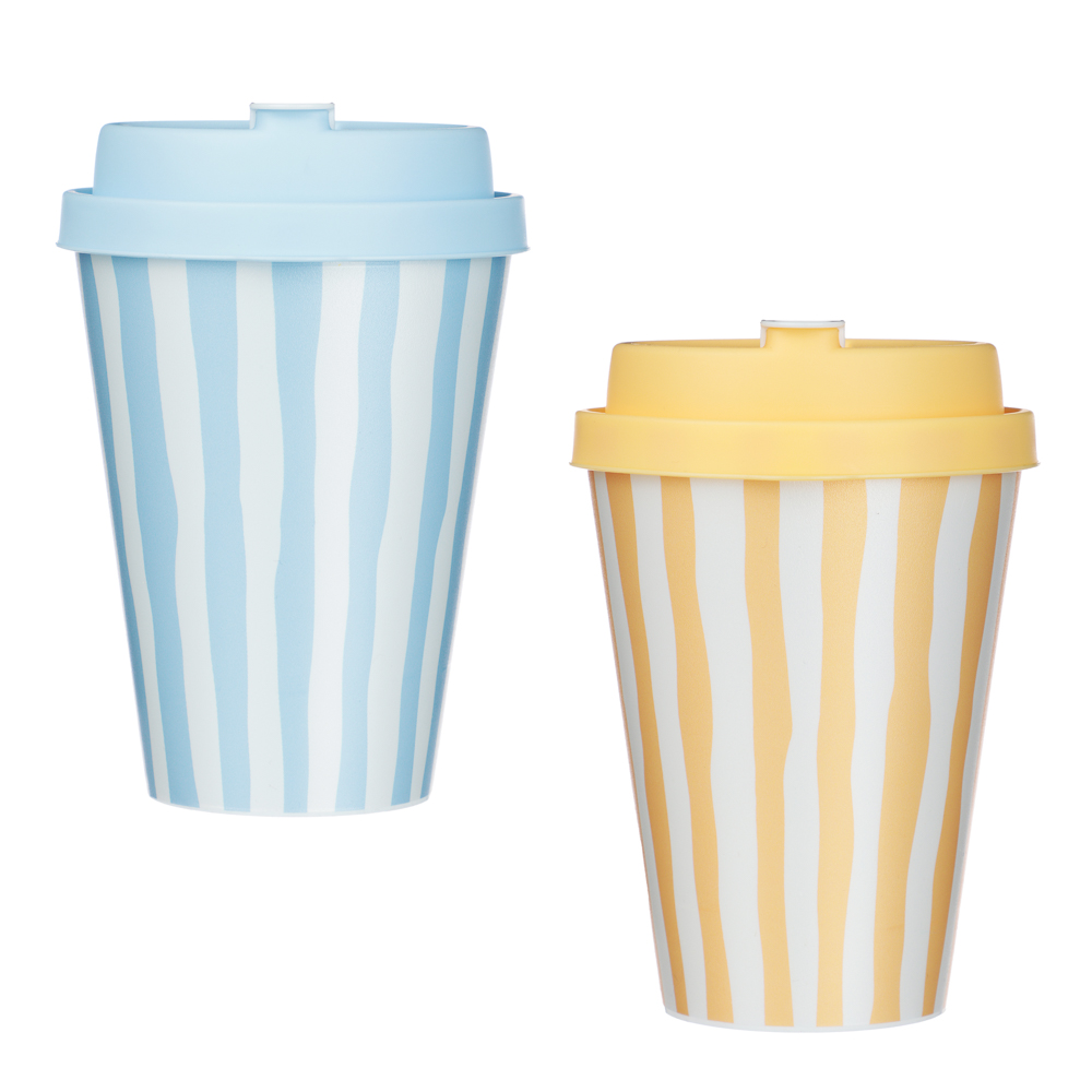 Орра Стакан с крышкой и клапаном 420мл, пластик, 2 цвета - #1