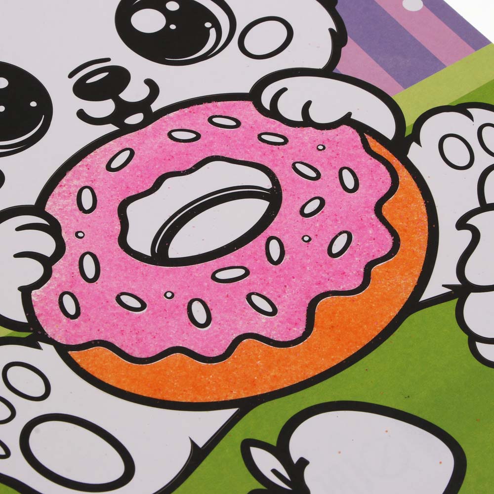 Фреска из песка с цветным фоном "Микс", бумага, песок 8-10цв., 21х27см - #6