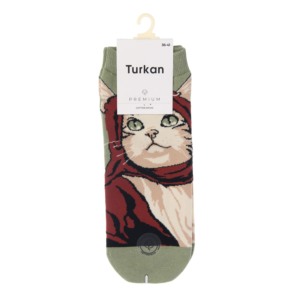 Носки универсальные с рисунком, тм Turkan, р. 36-41, 90%хлопок, 8% п/а, 2%лайкра,разноцветные - #4
