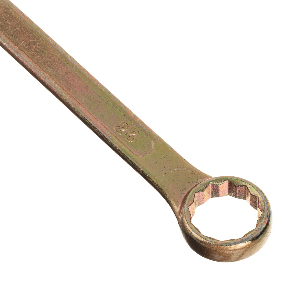 ЕРМАК Ключ рожково-накидной, 24мм, желтый цинк - #4