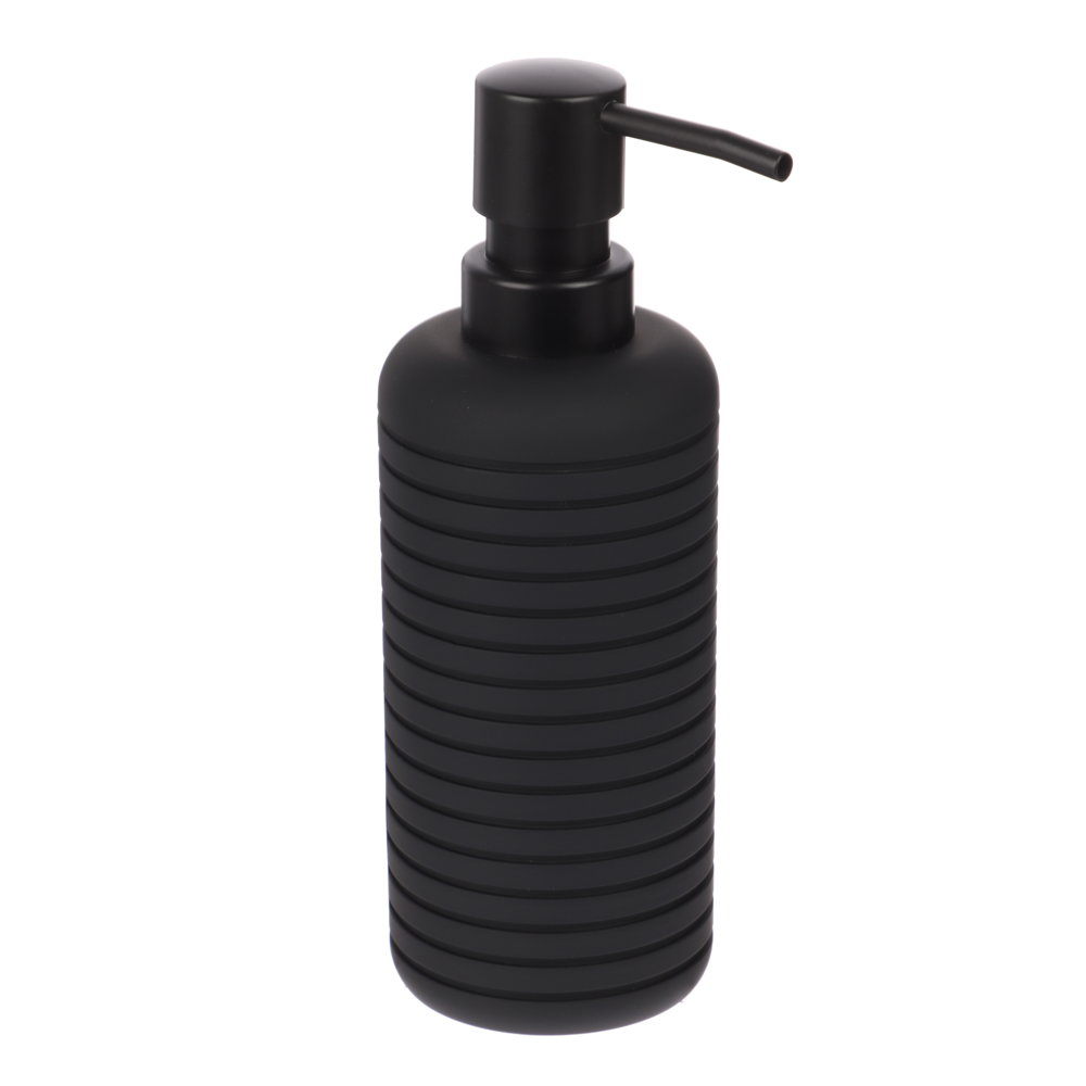 Дозатор жидкого мыла LAGO, чёрный, пластик, SWP-2410-BLK-01 - #1
