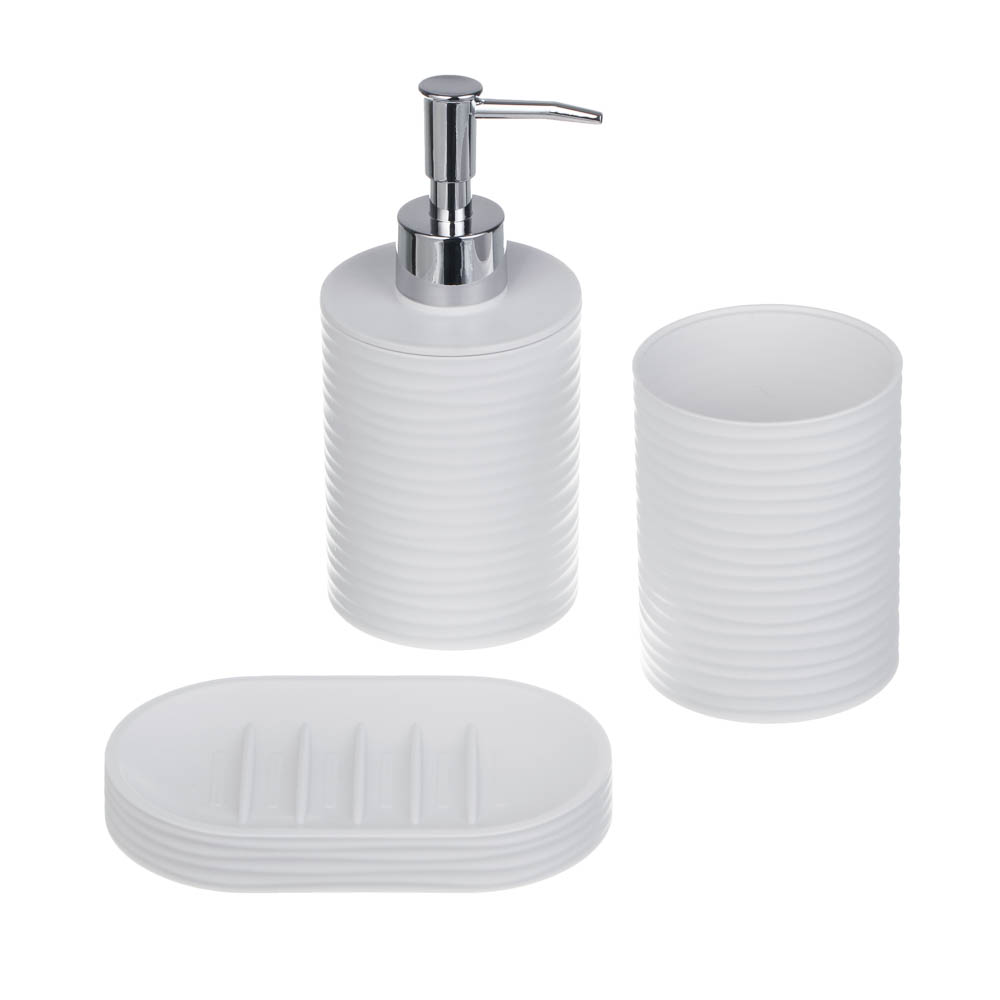 Диспенсер для жидкого мыла тм VETTA Тренто, 250мл, пластик, PP+ABS, белый, 7,5х7,5х16,5см - #6