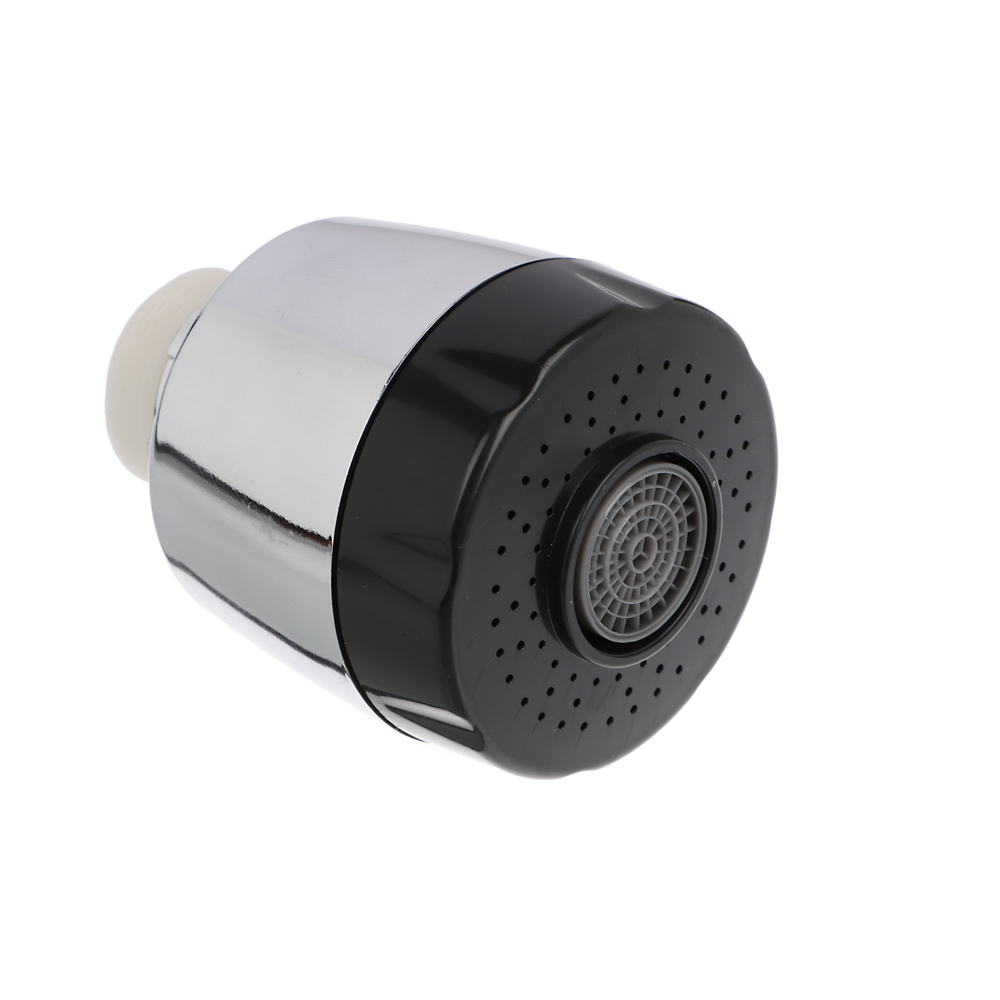 Аэратор-насадка для смесителя, клавишный, 2 режима, пластик, хром/черный - #2