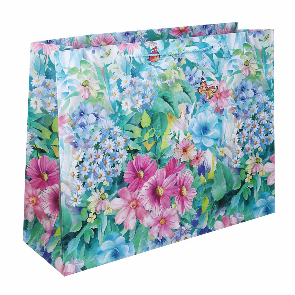 Пакет подарочный из высококачественной бумаги, 49,5x37x15см, цветы, 250гр, 4 дизайна - #2