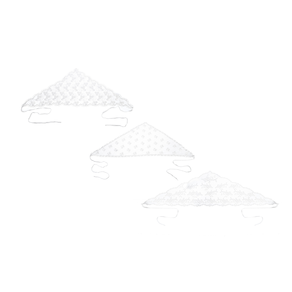 Косынка, 100% полиэстер, тм GALANTE, р-р 62*40*40, белая, #1 - #1