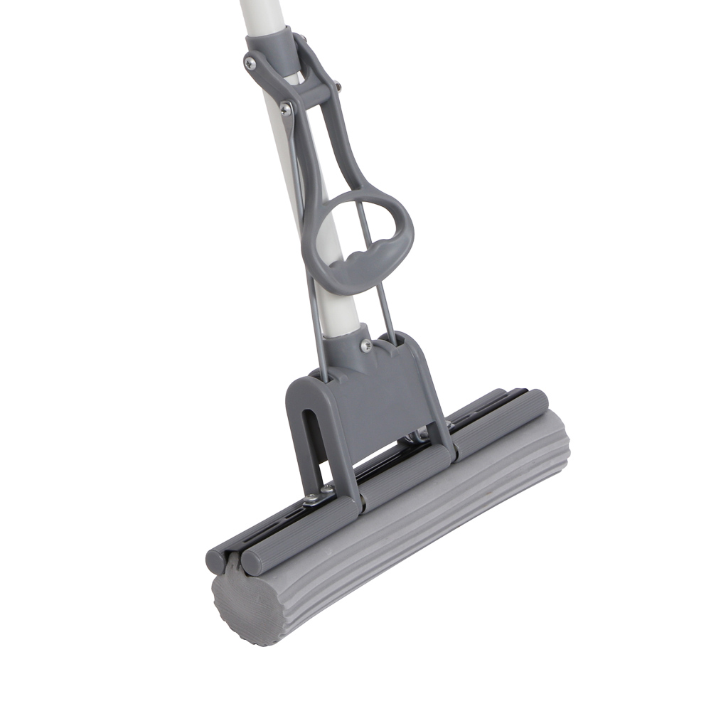 Швабра с отжимом и сменной насадкой ПВА тм VETTA, телеск. ручка 120см, 1 ряд роликов - #4