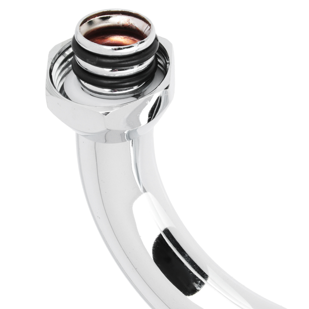 Излив смесителя для ванны, круглый S-образный, 30см, нерж. сталь - #2