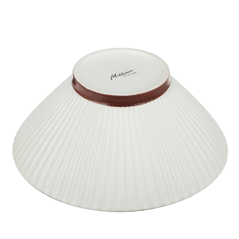 Салатник Лусия тм MILLIMI, 20см, фарфор, кремовый - #5