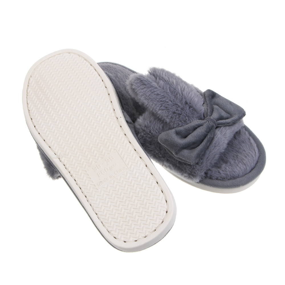 Обувь домашняя с ушками, размер 38-39, цвет серый, #5 - #5